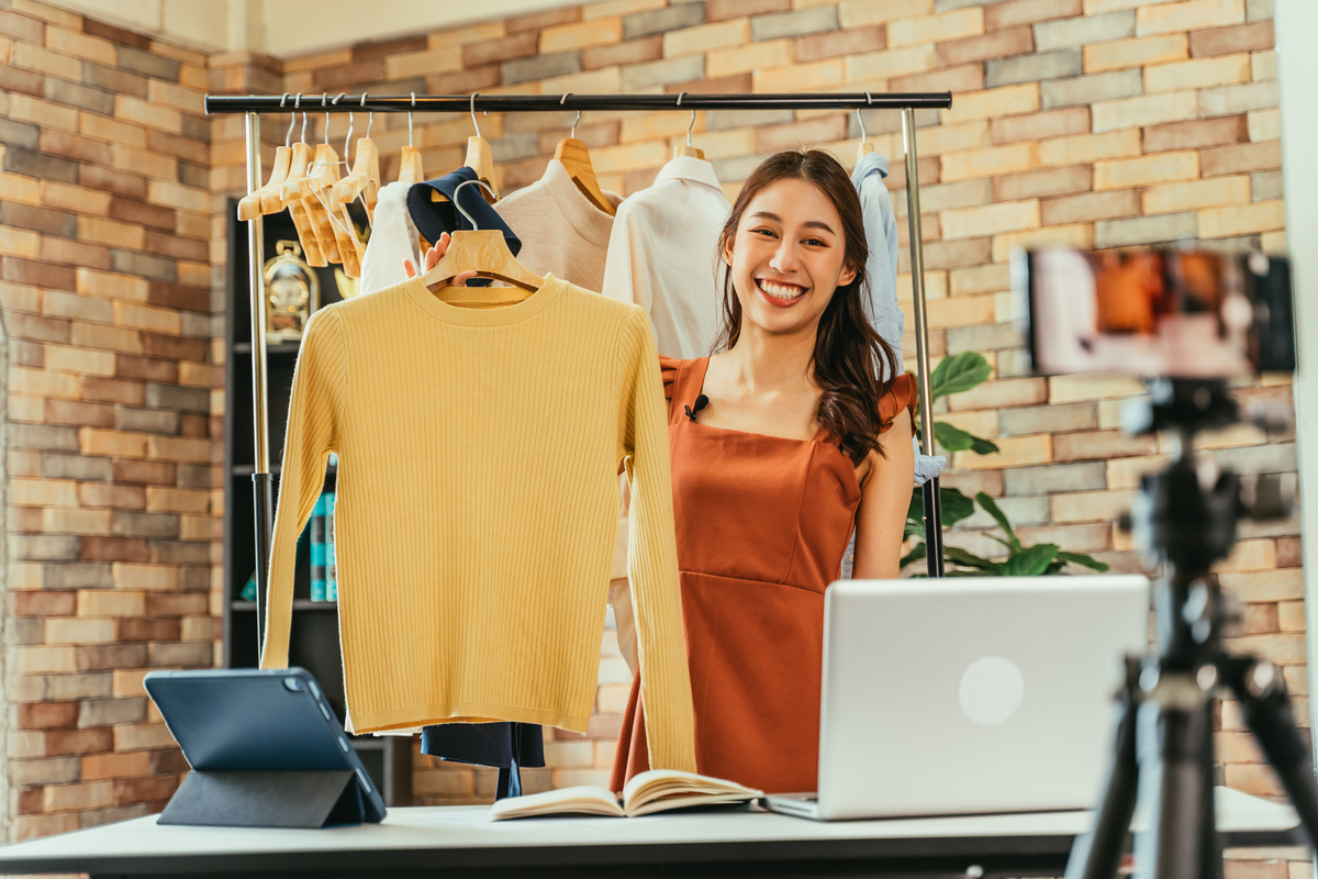 Woman Influencer Selling Clothes Online